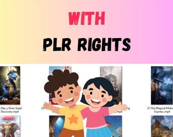 50 histoires courtes vidéos pour enfants avec droits PLR - vendez-les et gagnez de l'argent