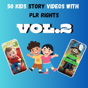 50 Kids Story Short Videos with PLR Rights VOL.2 - sell as your own and make money