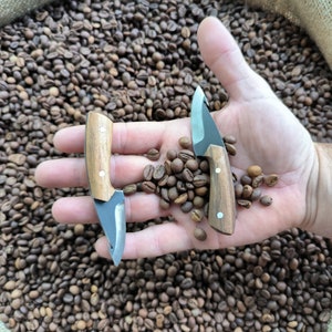 personalized necklace knife with leather sheath for camping hunting/handcrafted mini knife/neck knife for him