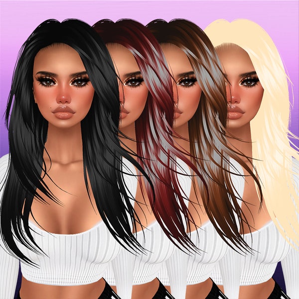 Shiny Naturals IMVU Second Life Sims Pro Creator 2 Collection de packs de textures de cheveux Ventes de fichiers PNG