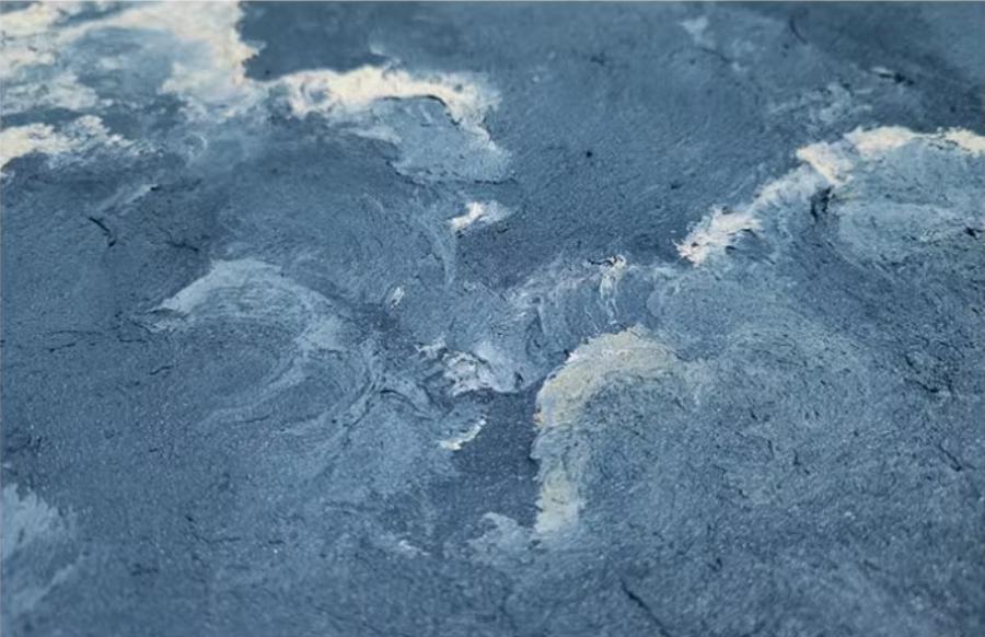 Abstract Blue Sky Art 3D Textured Painting on Canvas Blue