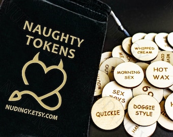 Naughty Sex Tokens, Adult Mature Game, Romance Token, Anniversary Gift for Him, Valentines Day Gift for Her, Kinky Gift for Boyfriend