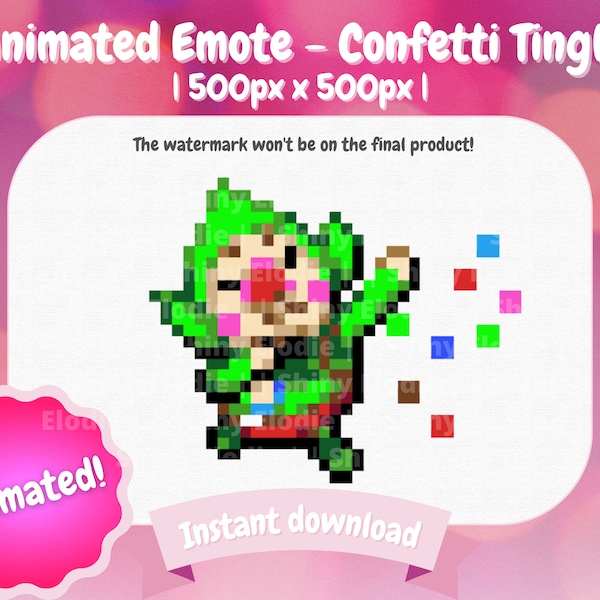 Twitch Animated Emote - Confetti TIngle - Zelda