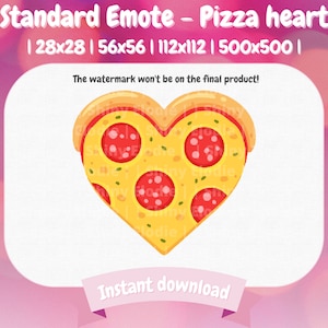Twitch Emote - Pizza Heart - | Cute | Kawaii | Discord | Streaming