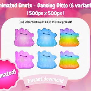 Twitch Animated Emote - Dancing Ditto | Rainbow | Pokemon | Dance ...