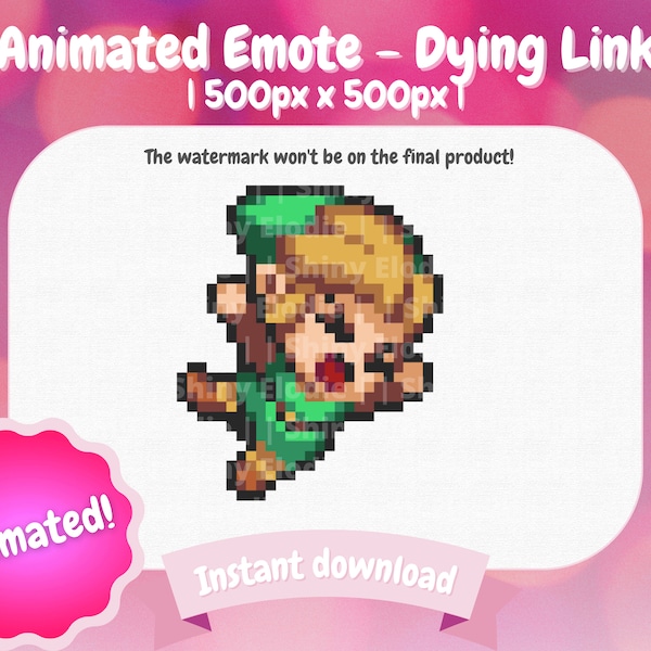 Twitch Animated Emote - Dying Link - Zelda