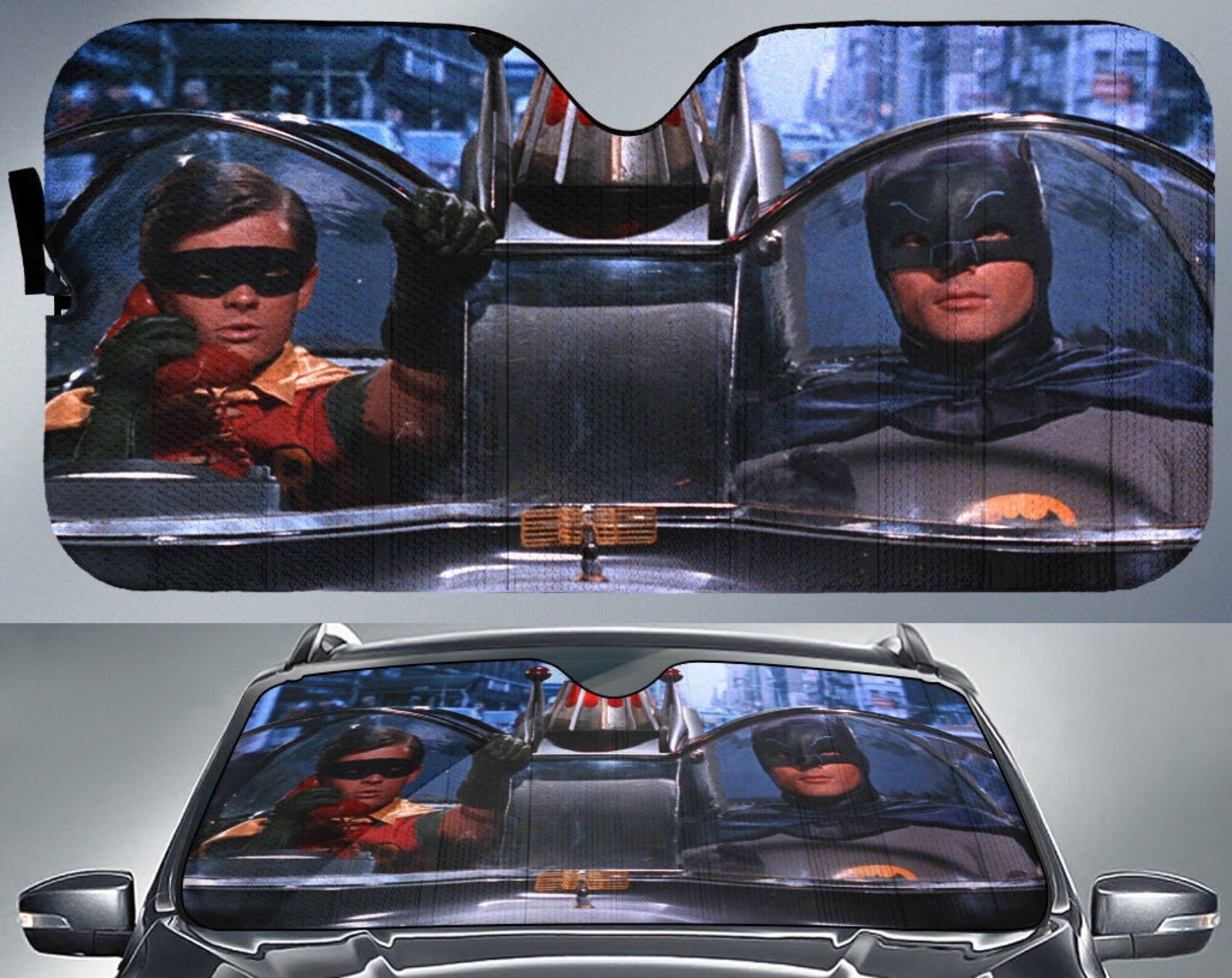 Batman and Robin Car Auto Sun Shade, auto Accessories, Batman Driving Sun Shade, Car Sun Shade, Car Windshield, Car Accessories