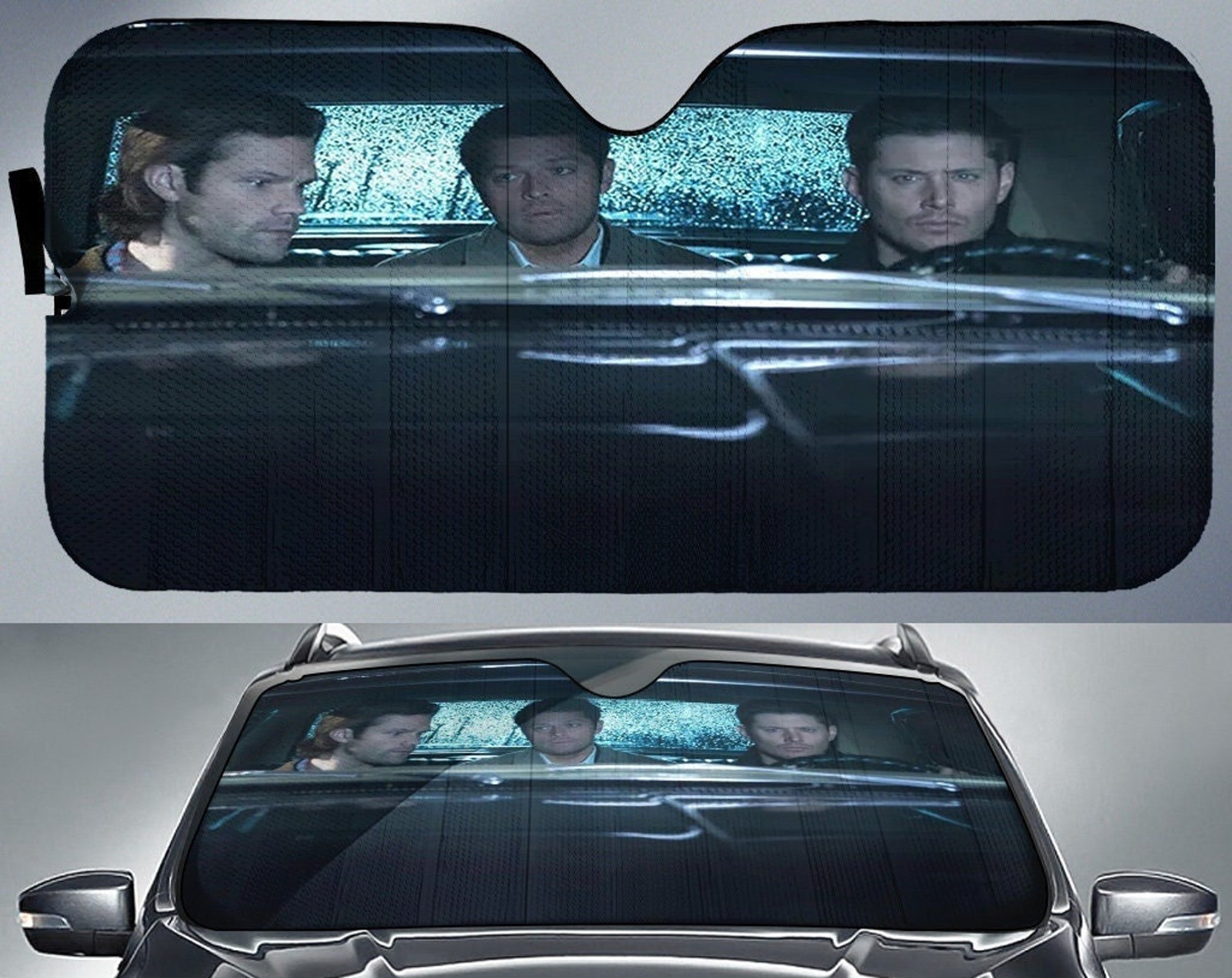 Supernatural Movies Sam Dean Winchester Castiel Car Auto Sun Shade