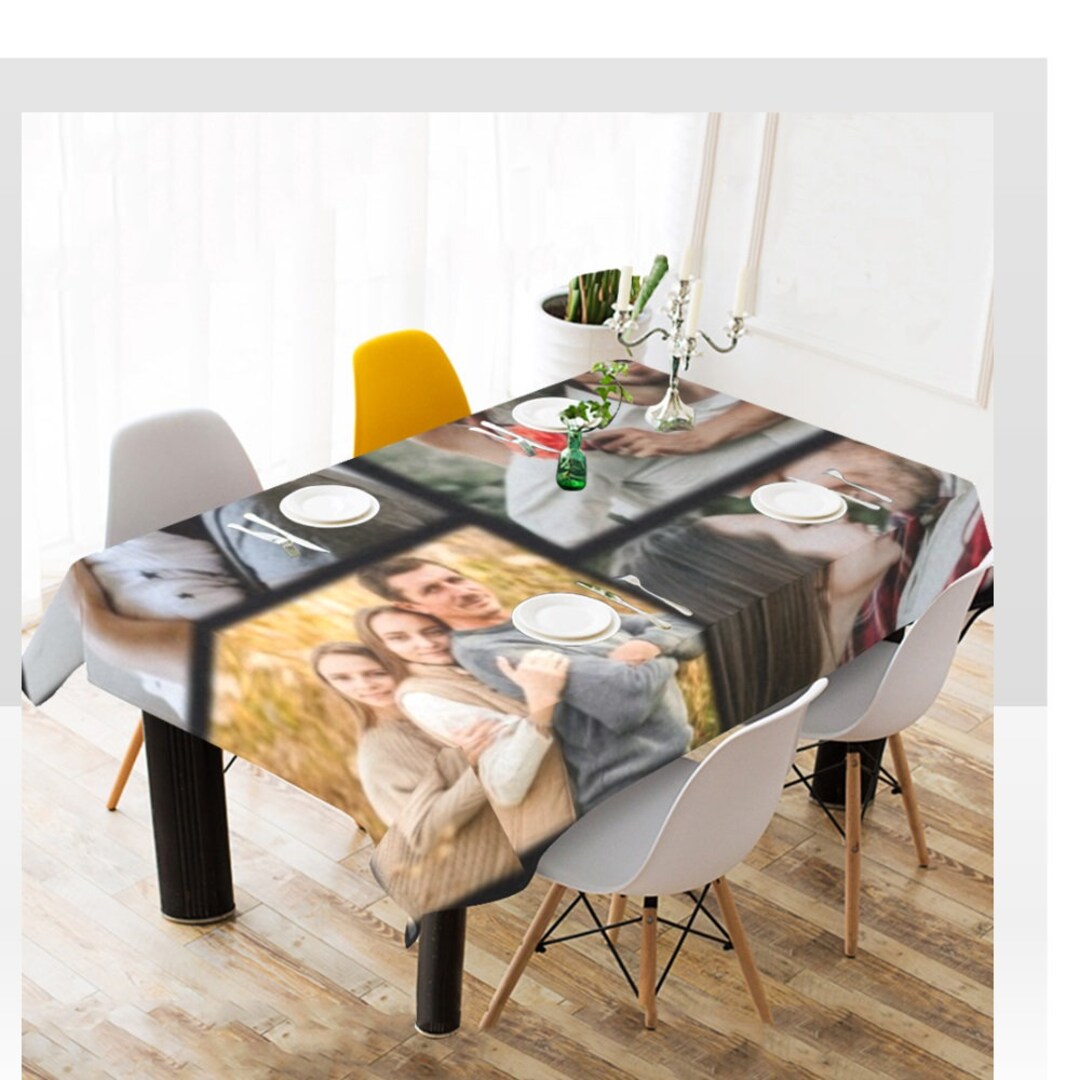 Personalized Tablecloths Photo Tablecloths Custom Your Own Etsy