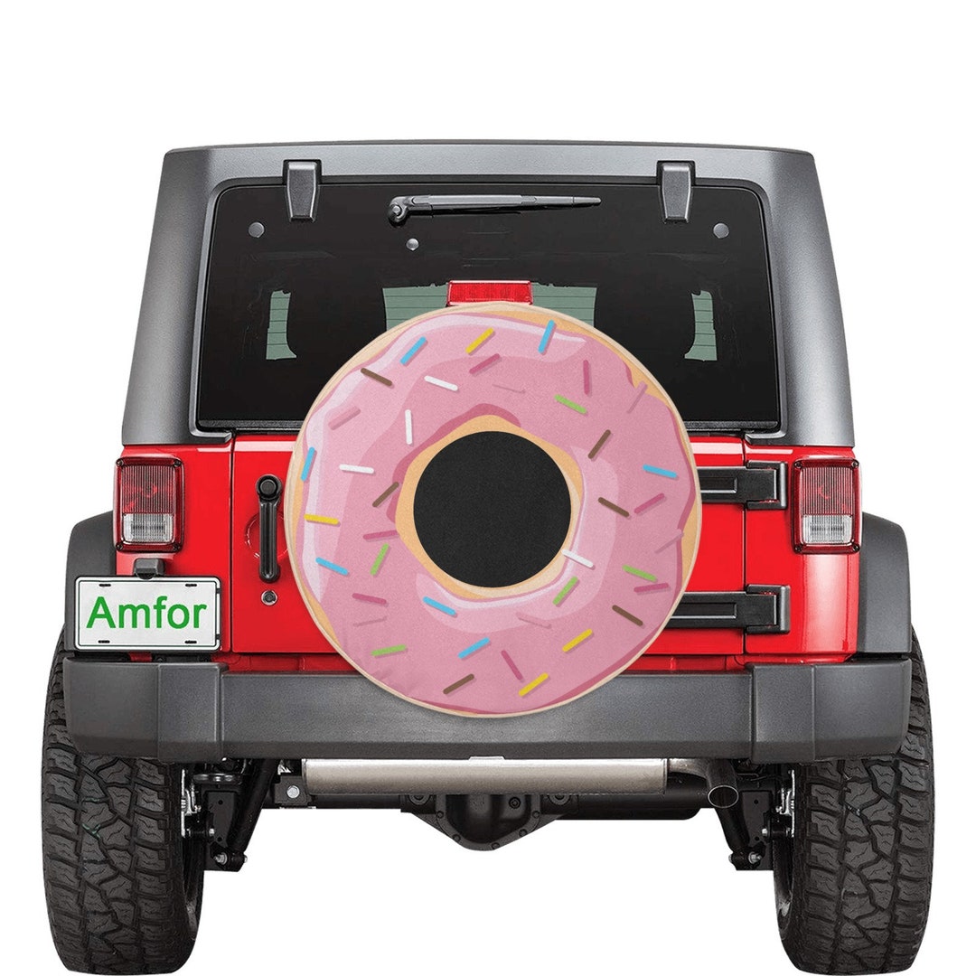 Donut Car Tire Cover With Back Camera Hole Car Spare Tire Etsy Finland