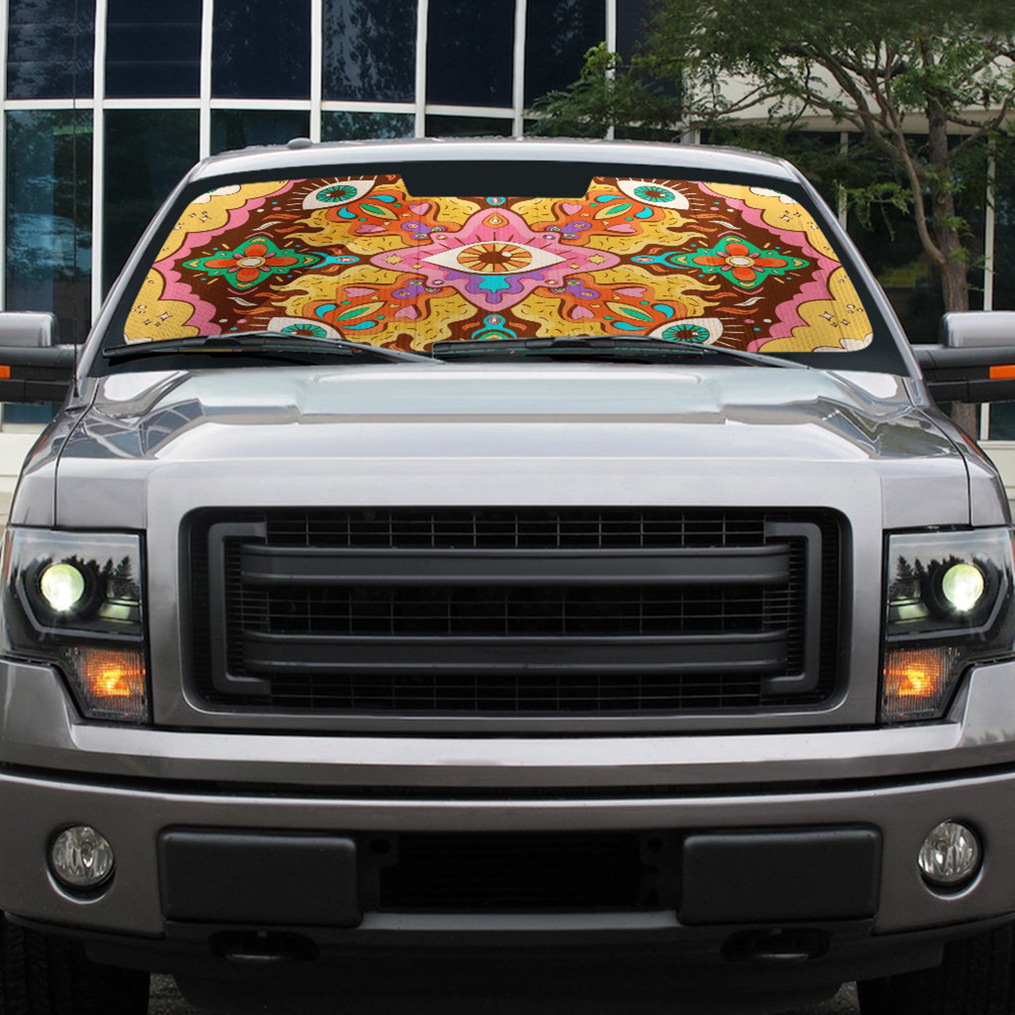 Psychedelic Windshield Car Auto Sun Shade