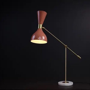 1951s Modern Italian Mid Century Stilnovo Style Desk or Table Lamp Study Lamp