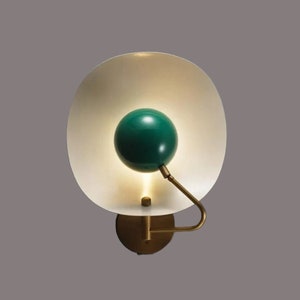 Circle Wall Sconce Brass Sputnik  Stilnovo Modern Italian light Industrial Lamp Light Sconce