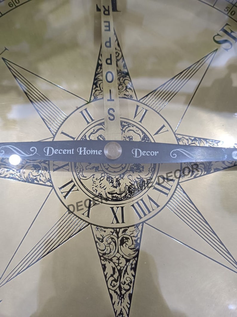 Unique Side Table Compass Home Decor Nautical Compass Brass Compass Wooden Compass Nautical Gift