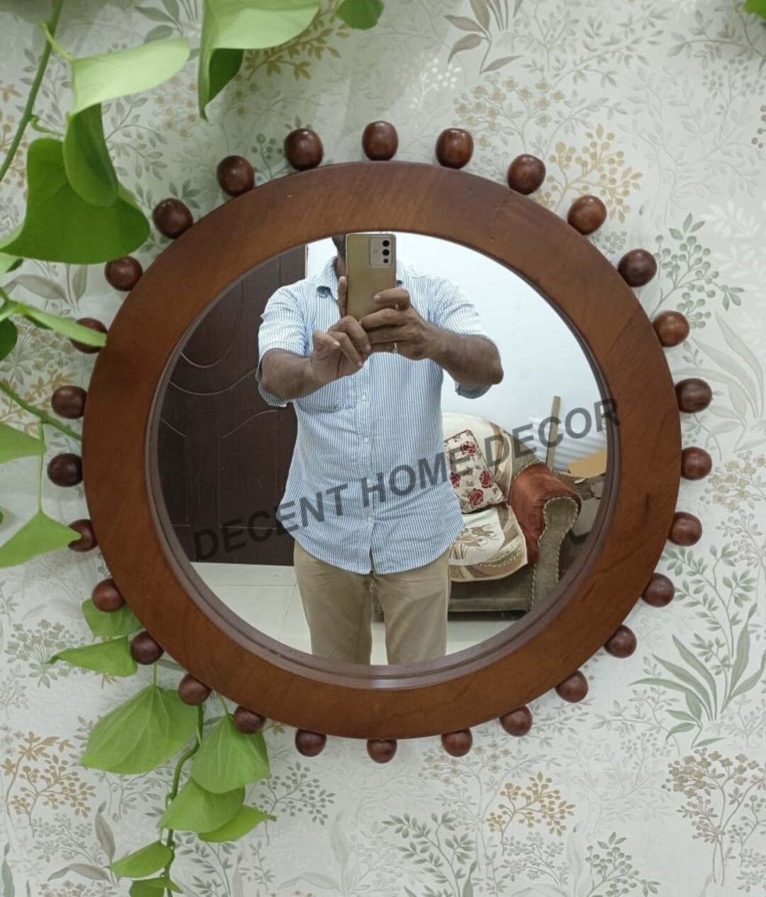 Wall Mirror Makeup Mirror Dressing Mirror Wooden Makeup Mirror Etsy