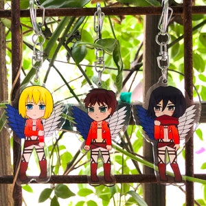 Anime Angels Anime Keychains Stickers Kawaii Anime Scouts Freedom Keychains Gifts For Anime Fans