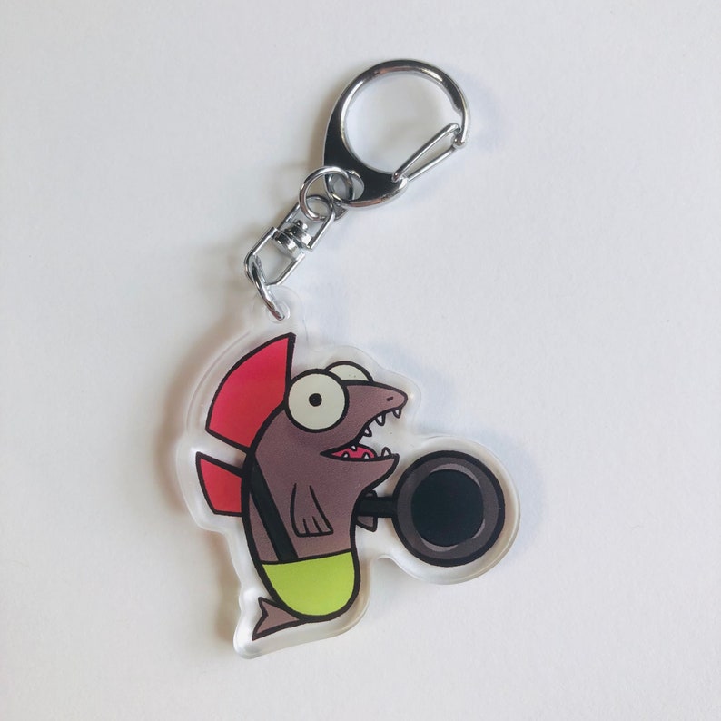 Salmon Run Keychains Grizzco Inkling Keychain Flipper Flopper Salmonid