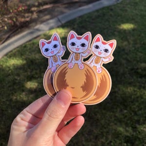 Golden Ball Turbo Granny Sticker Dandadan Cat Turbo Granny Dandadan Anime DDD Okarun Sticker Momo Ayase Meme Dandadan Turbo Granny Meme Cute