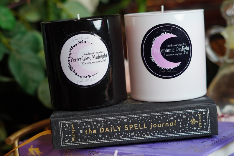 Persephone Scented Crystal Candles Etsy