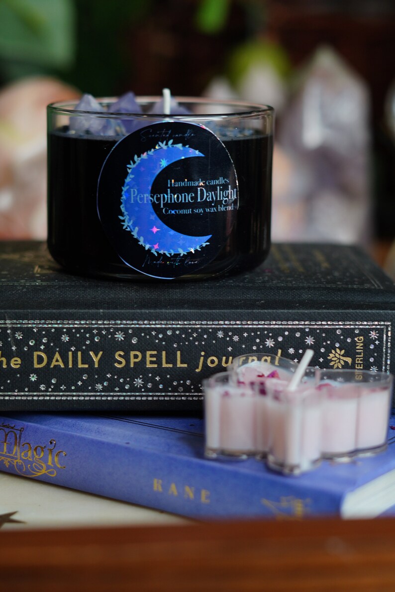 Persephone Scented Crystal Candles Etsy