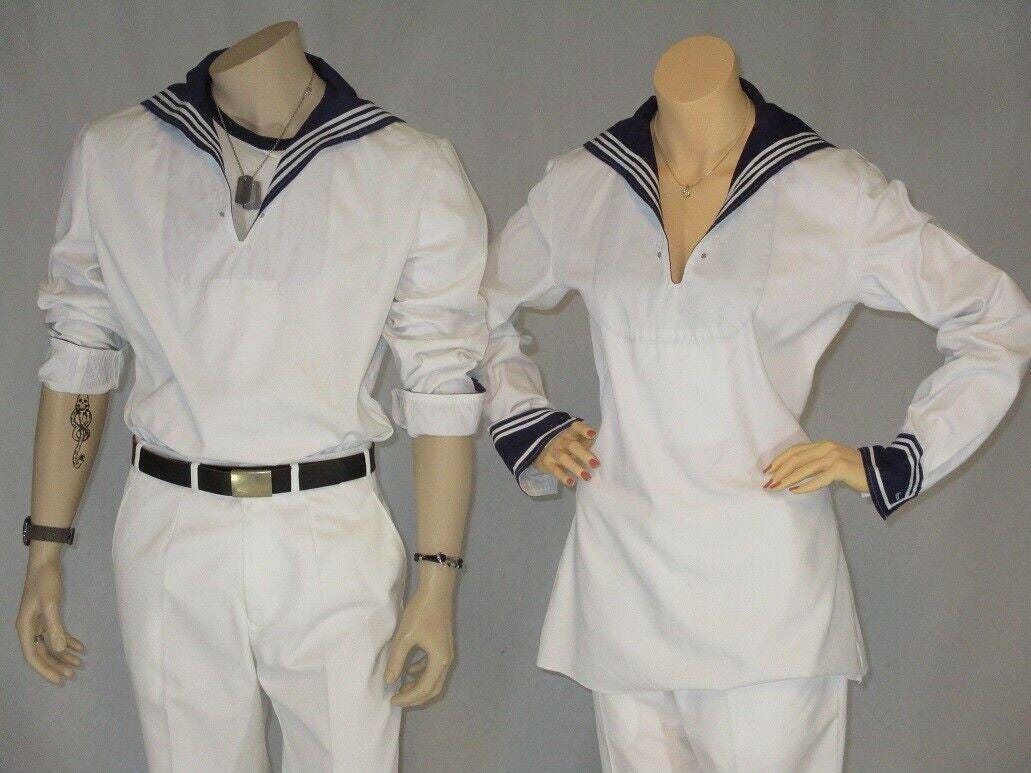 german military sailor shirt ドイツ軍　セーラー Vintage German navy sailor shirt middy naval maritime