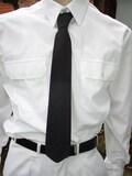 Original German Army service shirt, BW leisure shirt, business uniform shirt, white, long sleeve