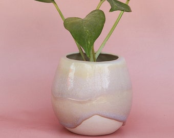 Handmade Ceramic Propagation Vase - Opal Glazed