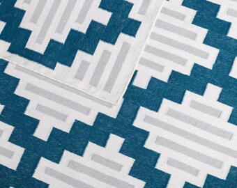 Handwoven Wool Area Rug, Flat-Weave Modern Neutral Home Accent, Bedroom Rug, Hallway Floor Rug, Nursery Rug, Dining Table Rug