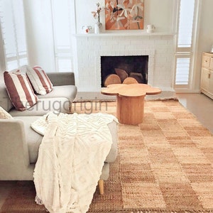 Natural And Bleach Hemp area Rug