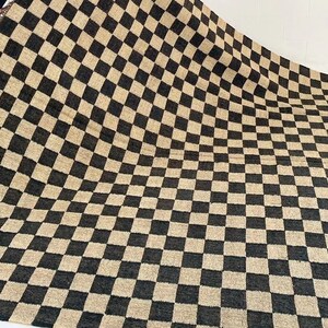 Handmade Checker Rug, Jute Kilim Checkerboard Rug, Home Decor Checkered ...