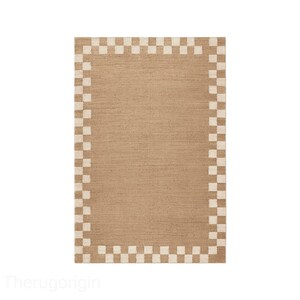 Jute Checkerboard Rug, Handmade Checkered Rug, Jute Runner Rug, Home ...