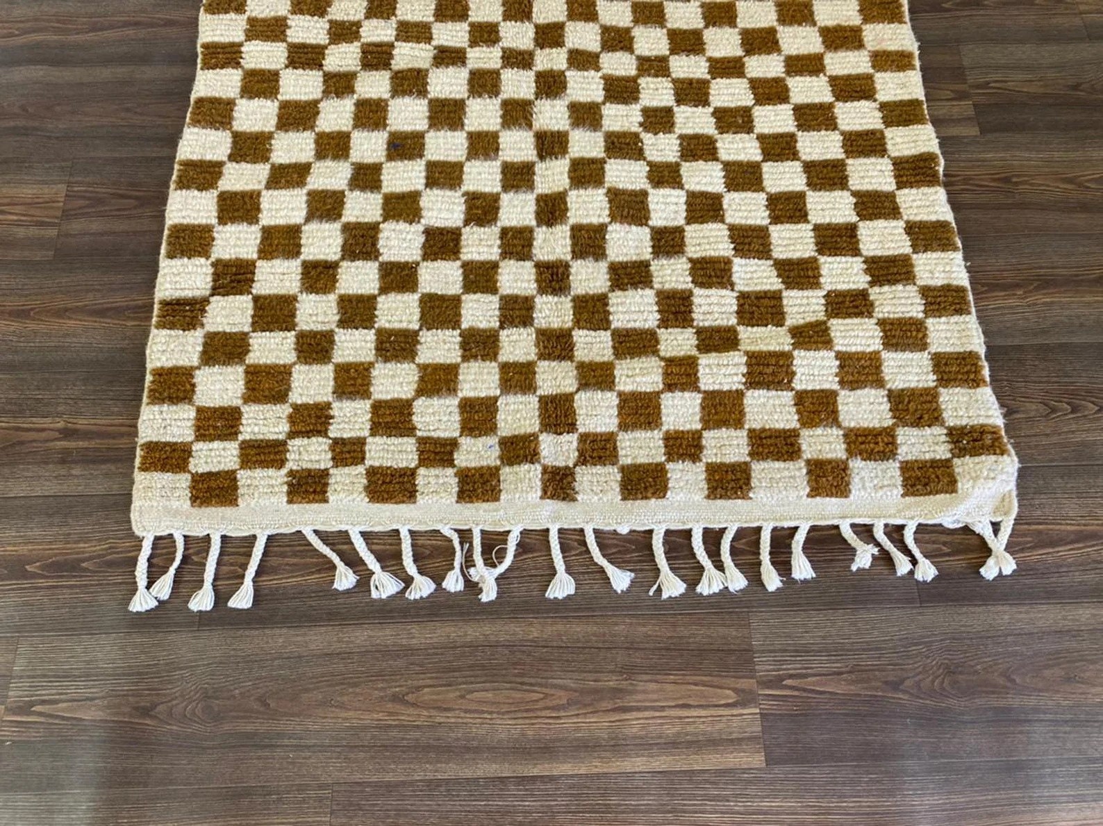 Checkered Moroccan Rug, Checkerboard Rug Runner, Custom Area Rug, Boho ...