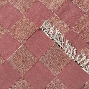 Checkered Rug, Handmade Check Rug, Flat weave Rug, Checkerboard Rug, Home Decor Rug, Cotton And Chenille Rug, Home Decor Rug, Floor Rug
