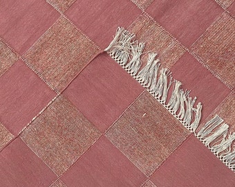 Alfombra de cuadros, Alfombra de cuadros hecha a mano, Alfombra de tejido plano, Alfombra de tablero de ajedrez, Alfombra decorativa, Alfombra de algodón y chenilla, Alfombra decorativa, Alfombra de suelo
