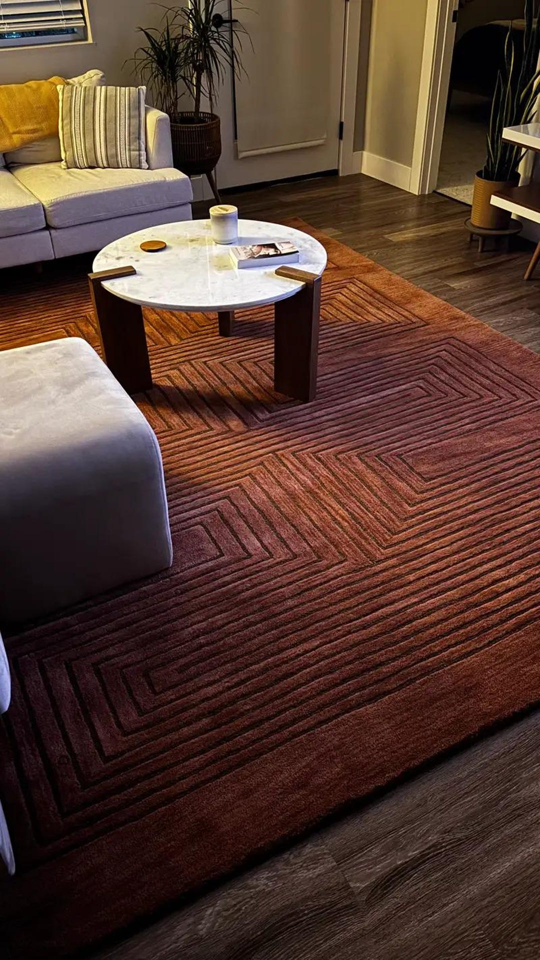 Hand-tufted Wool Runner Rug, Copper Brown Woolen Area Rug, Boho Rug ...