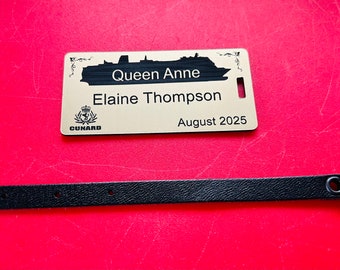 Queen Anne Cunard Cruise Ship Luggage Tag with free postage