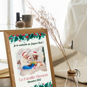 Printed poster to personalize with a family photo to offer at Christmas