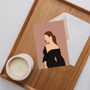 Carte postale à offrir, envoyer ou à encadrer illustrée "Femme Moderne"