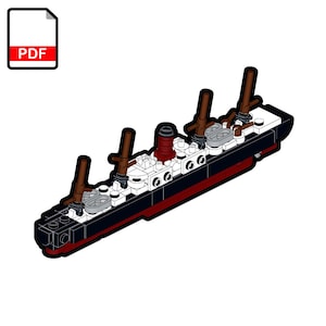 LEGO RMS Carpathia Passenger Steamship MOC - Digital Building Instructions