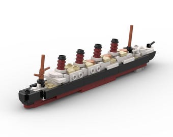 LEGO RMS Lusitania Ocean Liner MOC - Digital Building Instructions