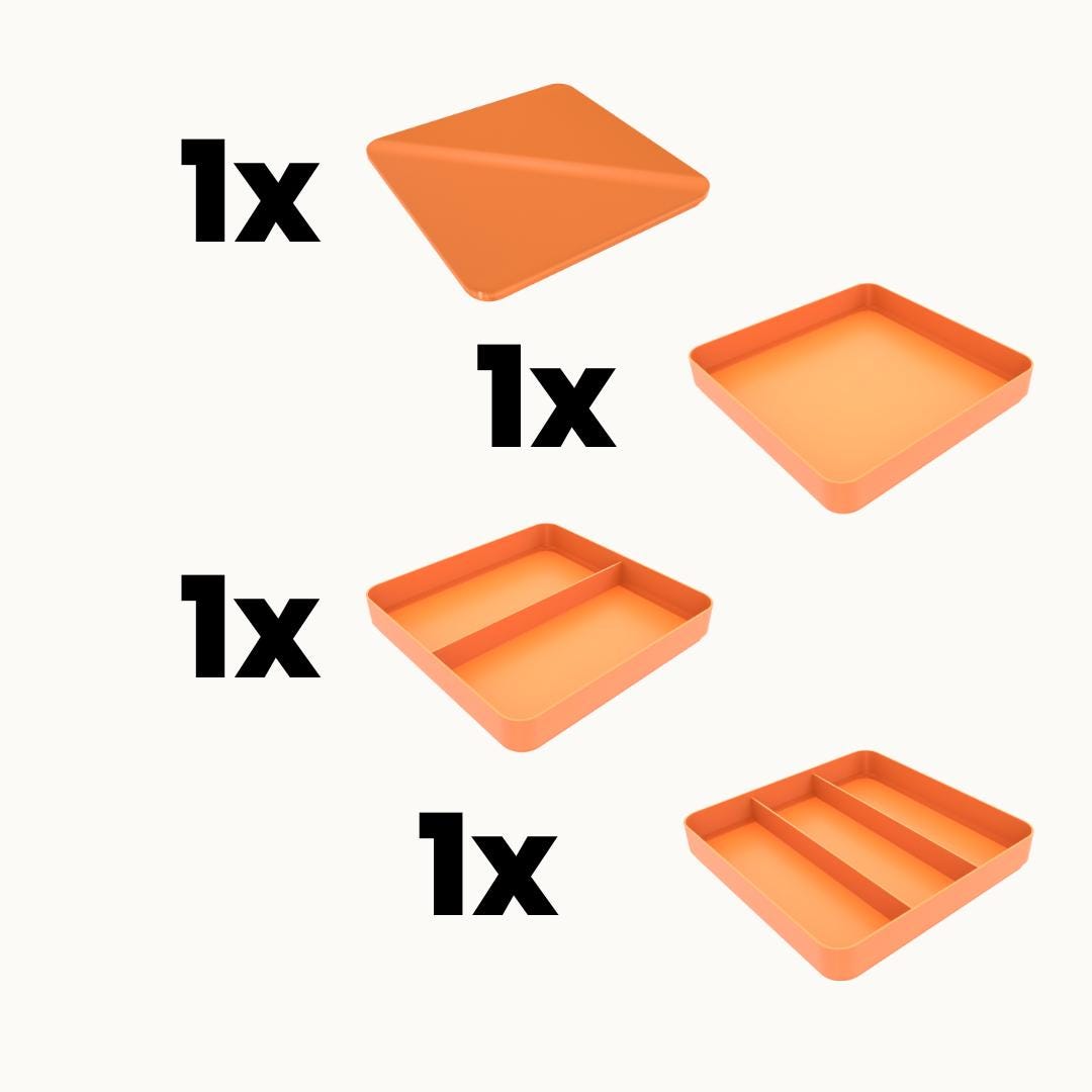 3× Full-size 3D Printed Sorting Trays (1/2/3 Compartments) With Lid ...