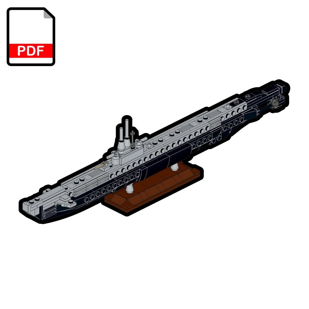 LEGO USS Bowfin Submarine MOC - Digital Building Instructions