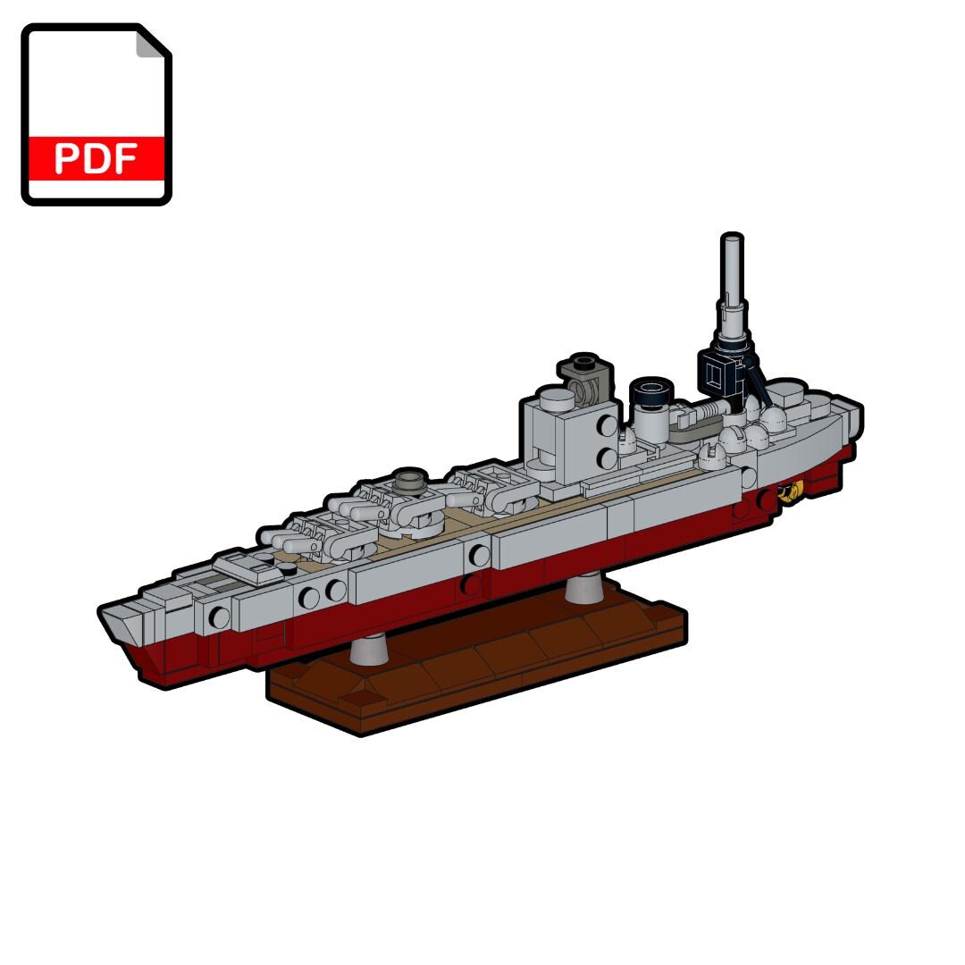 レゴ HMS ロドニー戦艦 MOC ディスプレイスタンド付き - デジタル