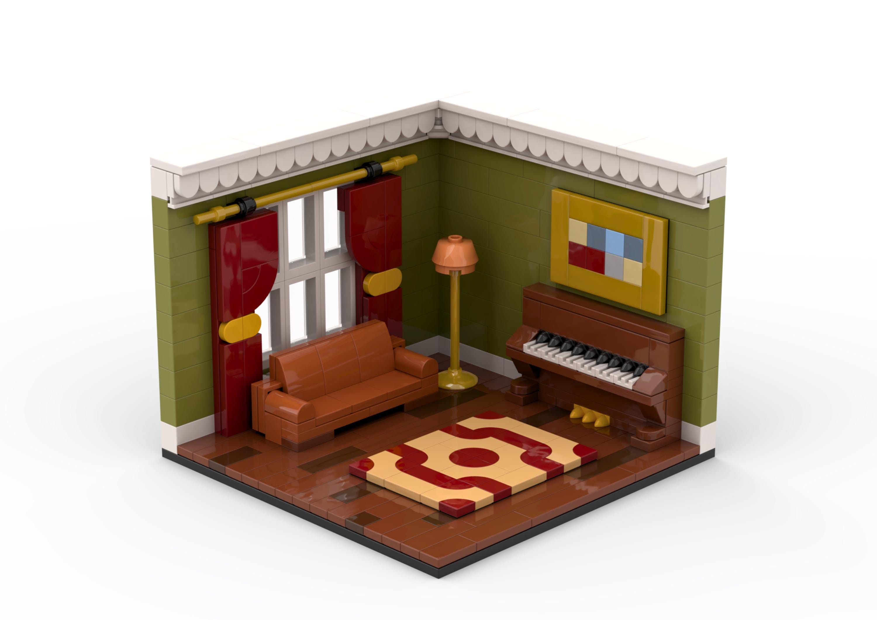 LEGO Cozy Apartment Diorama MOC - Digital Building Instructions - Etsy