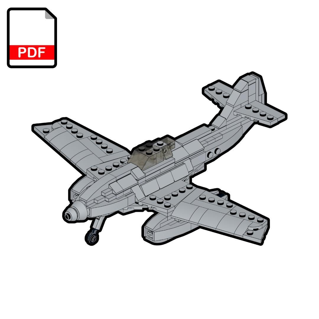 LEGO メッサーシュミット Me-262 戦闘爆撃機 MOC - 組み立て説明書