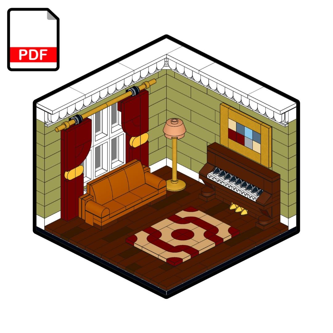 こごみページ LEGO Cozy Apartment Diorama MOC - Digital Building Instructions - Etsy
