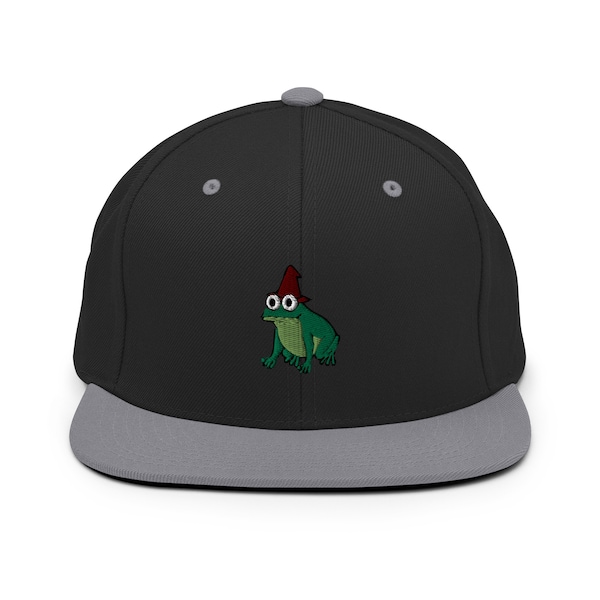 Wizard Frog Snapback Hat, Handmade Embroidered Snapback Cap - Multiple Colors