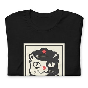 Purr Communistische Kat Unisex T-Shirt - Cat Shirt - Communisme - Raad van State Cat