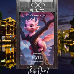 Ryu Lenormand, oráculo com 36 ilustrações inspiradas em nossas criaturas fantásticas favoritas, os dragões! Entrega em um dia!