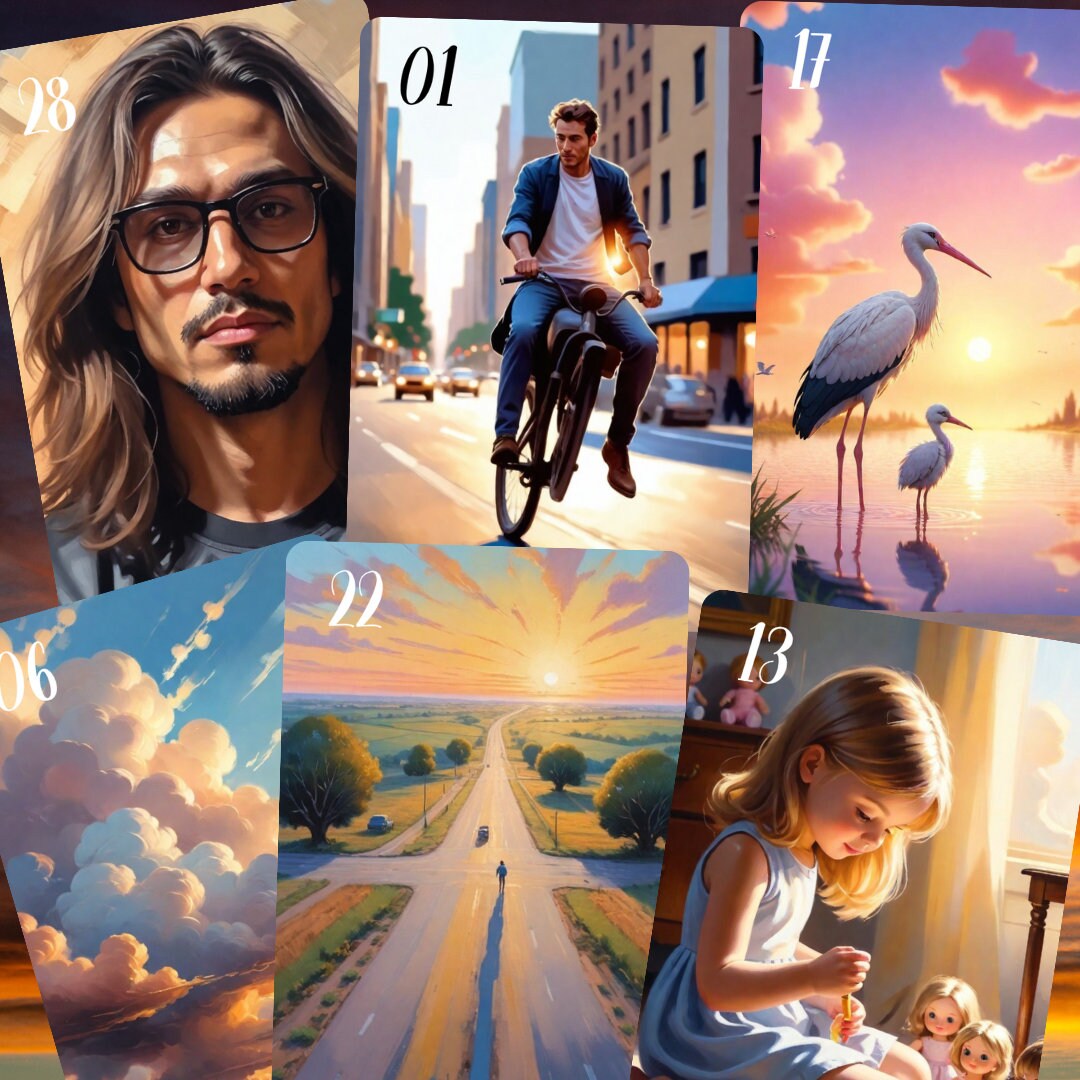 Sunset Lenormand, Modern Lenormand, Oracle Deck, Lenormand Deck